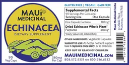 Label for Echinacea 380 mg