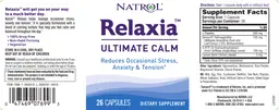 Label for Relaxia Ultimate Calm