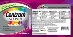 Label for Centrum Silver Women 50+