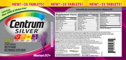 Label for Centrum Silver Women 50+