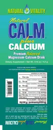 Label for Natural CALM plus Calcium