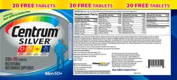 Label for Centrum Silver Men 50+