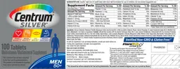 Label for Centrum Silver Men 50+