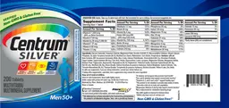 Label for Centrum Silver Men 50+