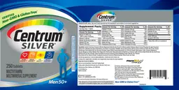 Label for Centrum Silver Men 50+