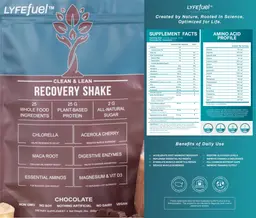 Label for Clean & Lean Recovery Shake Chocolate