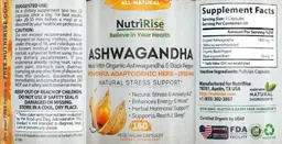 Label for Ashwagandha 1950 mg
