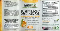 Label for Turmeric with Ginger