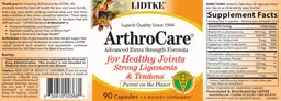 Label for ArthroCare Advanced Extra Strength Formula