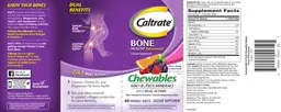 Label for Caltrate Bone Health Advanced Chewables