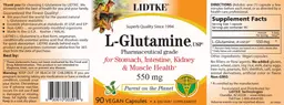 Label for L-Glutamine 550 mg