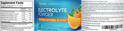Label for Electrolyte Powder Orange Natural Flavor
