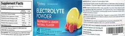 Label for Electrolyte Powder Raspberry & Lemon Natural Flavor