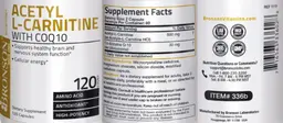 Label for Acetyl L-Carnitine with CoQ-10