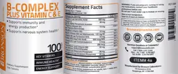 Label for B-Complex plus Vitamin C & E