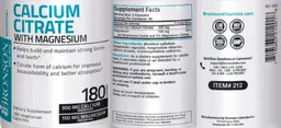 Label for Calcium Citrate with Magnesium