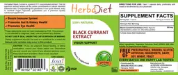Label for Black Currant Extract