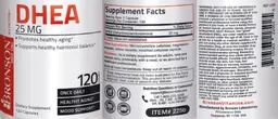 Label for DHEA 25 mg