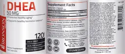 Label for DHEA 50 mg