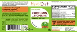 Label for Curcumin with BioPerine