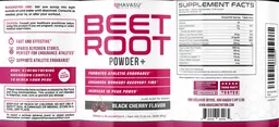 Label for Beet Root Powder+ Black Cherry Flavor