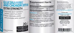 Label for Glucosamine and Chondroitin Extra Strength