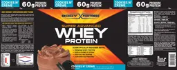 Label for Super Advanced Whey Protein Cookies N' Creme