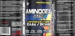 Label for Aminogex Ultra Tropical Mango