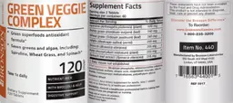 Label for Green Veggie Complex