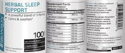Label for Herbal Sleep Support