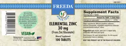 Elemental Zinc 30 mg