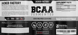 Label for BCAA 6000 mg Fruit Punch