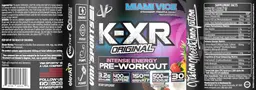Label for K-XR Original Pre-Workout Miami Vice