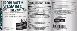Label for Iron with Vitamin C Sustained Release