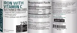 Label for Iron with Vitamin C 100 MG Sustained Release