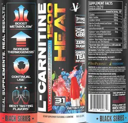Label for L-Carnitine 1500 Heat Patriot Pop