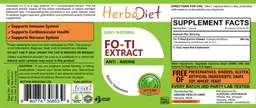 Label for Fo-Ti Extract