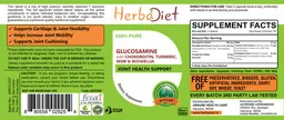Label for Glucosamine with Chondroitin, Turmeric, MSM & Boswellia