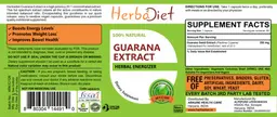 Label for Guarana Extract