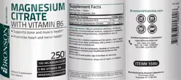 Label for Magnesium Citrate with Vitamin B6