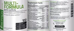 Label for Multi-Formula with Lutein