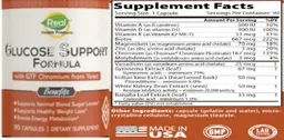 Label for Glucose Support Formula
