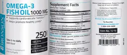 Label for Omega-3 Fish Oil 1000 mg