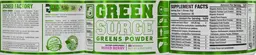 Label for Green Surge Greens Powder Mixed Berry