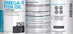 Label for Omega-3 Fish Oil 1200 mg
