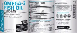 Label for Omega-3 Fish Oil 1200 mg
