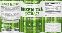 Label for Green Tea Extract 725 mg