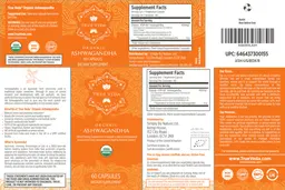 Label for Organic Ashwagandha