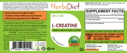 Label for L-Creatine