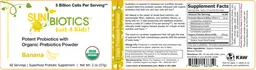 Label for Sunbiotics Just 4 Kids! Banana